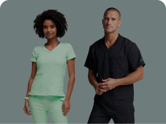 Team wearing matching scrubs